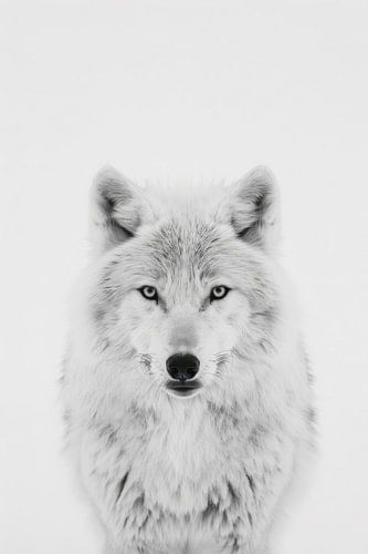 Wolf in zwart-wit