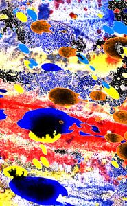 Abstract Aquarell Collage Malerei