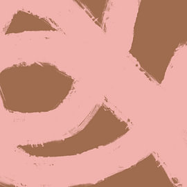 Lignes roses sur de la terre cuite sur Dina Dankers