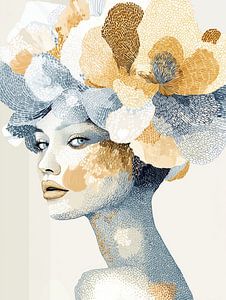 Femme avec des fleurs