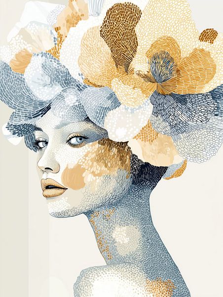 Frau mit Blumen von Imagine