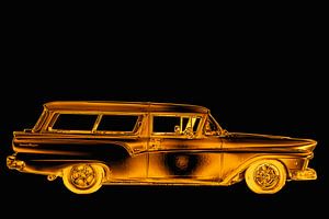 Gouden klassieke Amerikaanse station auto