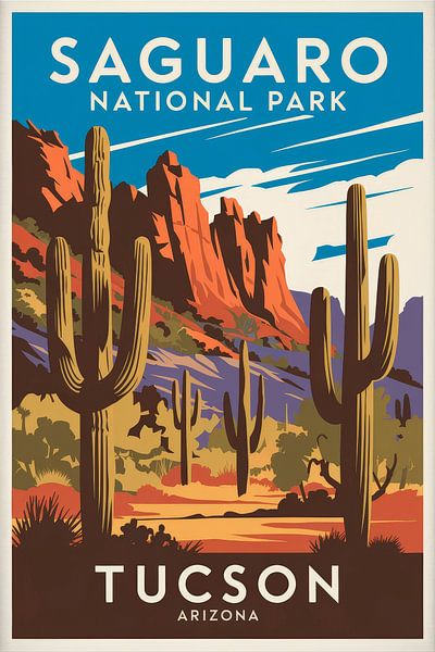 Tucson, Arizona Vintage Travel Poster by Poster Art Shop