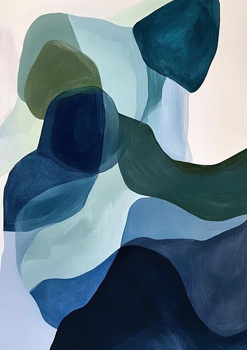 Abstract zeeblauw groen