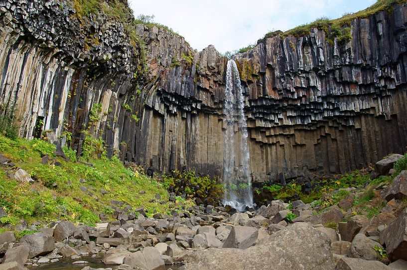 Islande, chute d'eau de Svartifoss dans le parc national de Skaftafell par Discover Dutch Nature