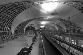 Abu Dhabi  airport in Black and White by Karen Klein