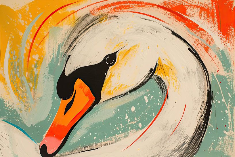 Art moderne du cygne par Caprices d'Art