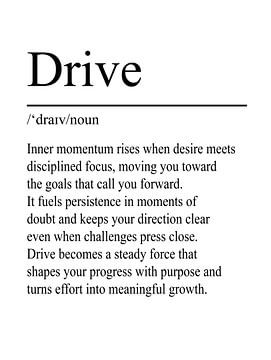 Drive Definition – Weiß von WordsThatInspire
