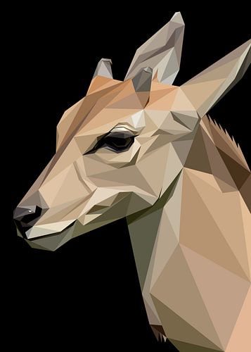 Abstract laagpolig antilope hert