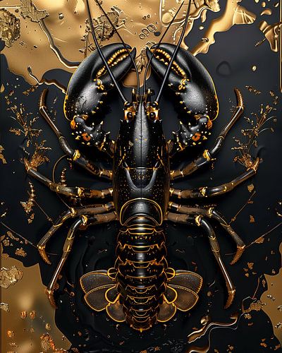 Kreeft goud en zwart