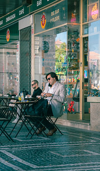 Kaffeepause in Porto