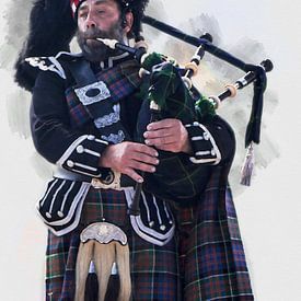 Bagpiper by Johan Zuijdam Digi Art