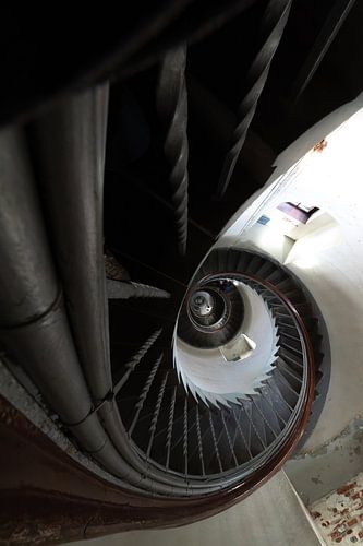 Spindeltreppe von oben gesehen.
