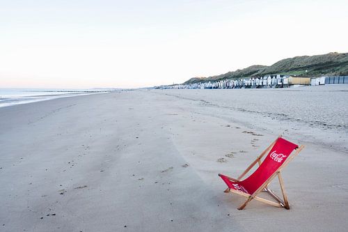 Ein leerer Strand in Dishoek