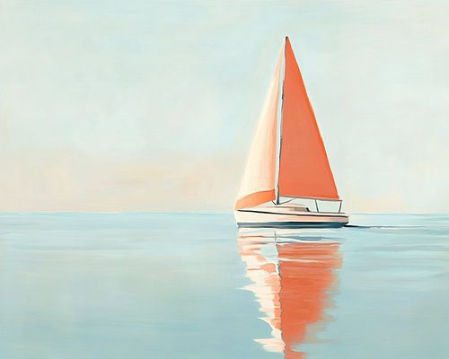 Segelboot Wasser | Fröhliches Segelboot im Sommer