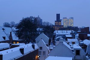 De Inktpot et les Rabotoren à Utrecht en hiver sur Donker Utrecht