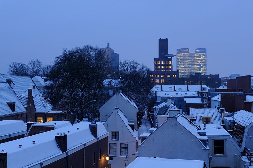 De Inktpot et les Rabotoren à Utrecht en hiver par Donker Utrecht