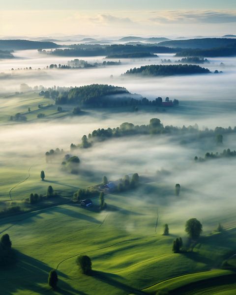 Landschaft in Vorpommern von fernlichtsicht