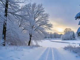 Winter landscape on the Veluwe - landscape photography 5 by The Photo Artist