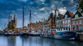 Hoorn harbour near the Main Tower by Chris Snoek