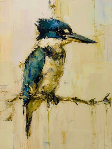 Eisvogel in sanftem Malstil von But First Framing