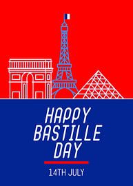 Happy Bastille Day Poster by Art Kingdom
