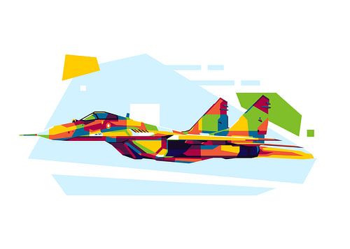 MiG-29 in WPAP Illustratie