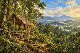 O’Hongana Manyawa Forest Shelter, Halmahera, Indonesia | Fine Art Landscape by Vínculae