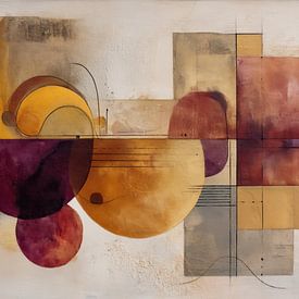 Peinture abstraite - Rouge ocre chaud et expressif sur Joriali Art abstrait