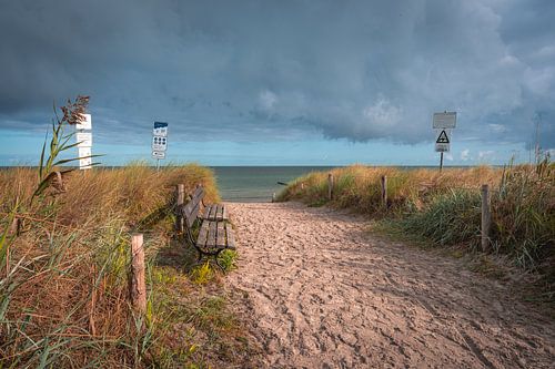 Beach shore Ahrenshoop Baltic Sea. Fischland Zingst Darß, Mecklenburg-Western Pomerania