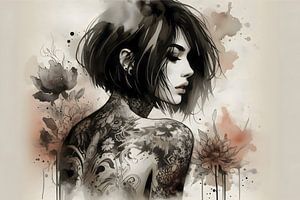 Fille à tatouer
