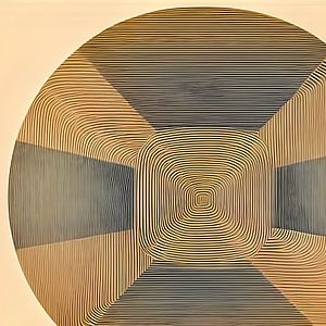 Abstract lijnen patroon van Lily van Riemsdijk - Art Prints with Color