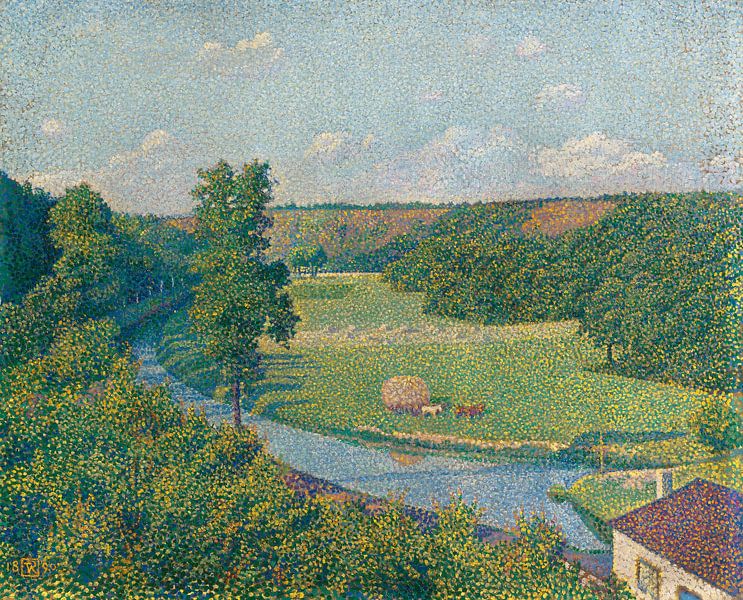 La vallée de la sambre , Théo van Rysselberghe par Des maîtres magistraux