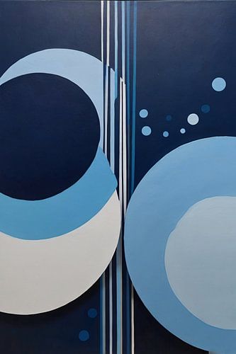 Abstract minimalistisch kunstwerk met geometrische vormen