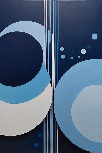 Abstract minimalist artwork with geometric shapes by Art & Soul Creations