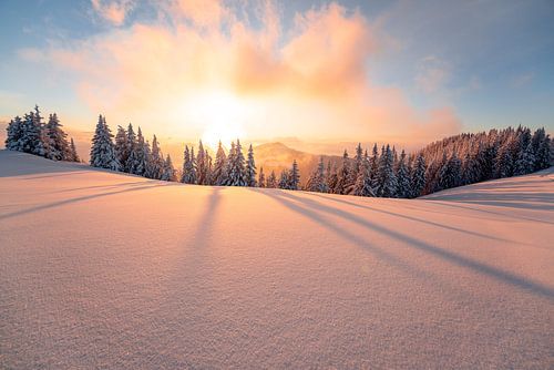 Zonnig uitzicht vanaf Werther Hörne richting Grünten