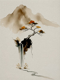 Minimalistischer und beruhigender japanischer Herbst