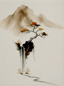 Minimalistischer und beruhigender japanischer Herbst