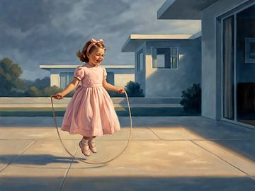 Saut à la corde sous un ciel spectaculaire sur Jan Keteleer