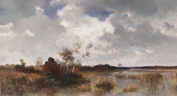 JOSEF WENGLEIN, Mooslandschaft im Herbst, um 1900