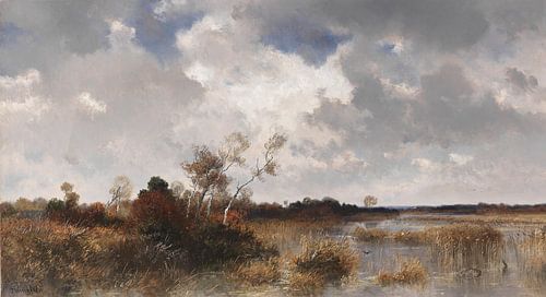 JOSEF WENGLEIN, Paysage de Moos en automne, vers 1900