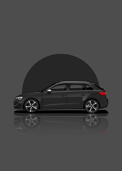 Kunstwagen Audi RS3 schwarz von D.Crativeart