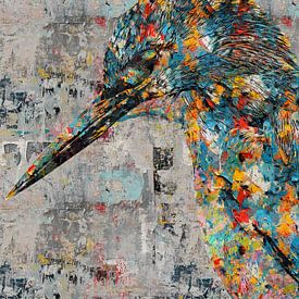 Abstract werk van de ijsvogel van Gianni Argese