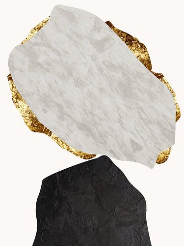 Organic Abstract Gold Art in Earth Tones Minimalist