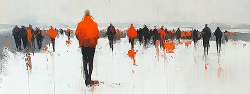 Orange Gris | Personnages orange en mouvement
