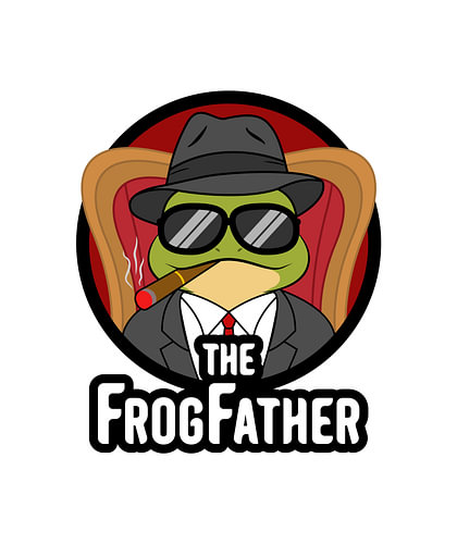 The Frogfather Cool Frog Mobster in Armchair with Cigar
