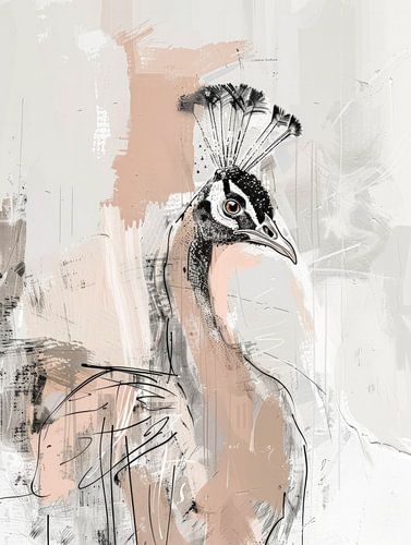 Peacock in pastel shades by Your unique art
