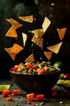 Guacamole met chips van Poster Art Shop