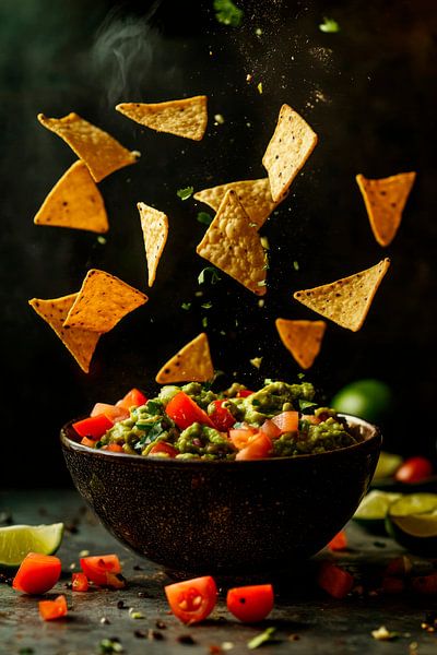 Guacamole mit Chips von Poster Art Shop