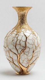 Luxury gold tree of life vase
